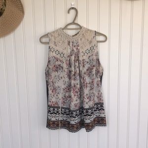 High neck dressy tank top